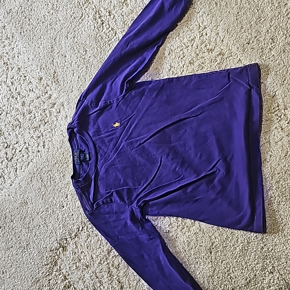 Boys size 5 Polo Ralph Lauren long sleeve purple shirt